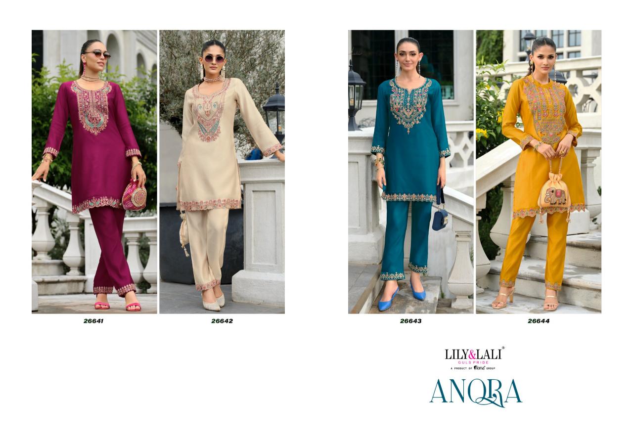 Lily & Lali Anora catalog silk co ord set wholesale 