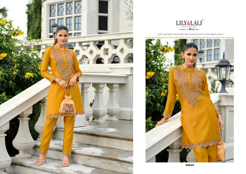 Lily & Lali Anora catalog silk co ord set wholesale 