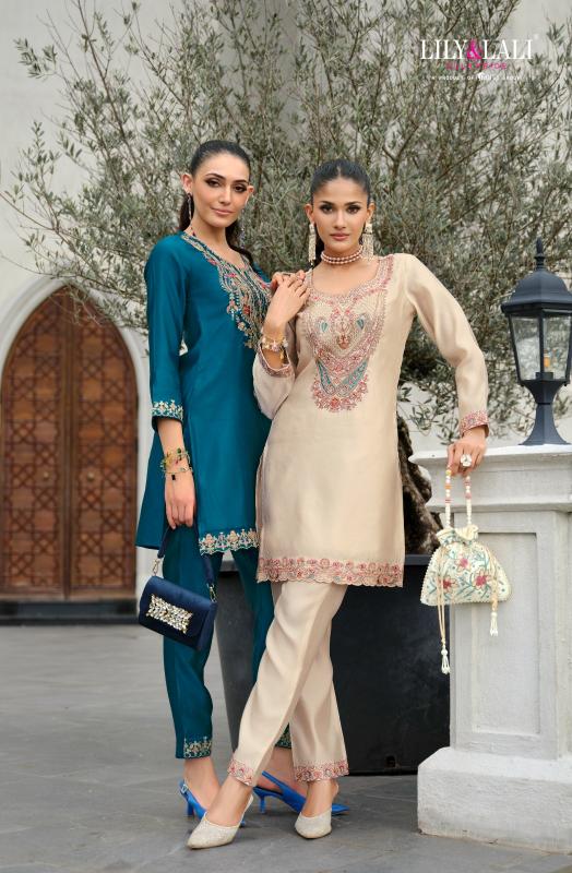Lily & Lali Anora catalog silk co ord set wholesale 