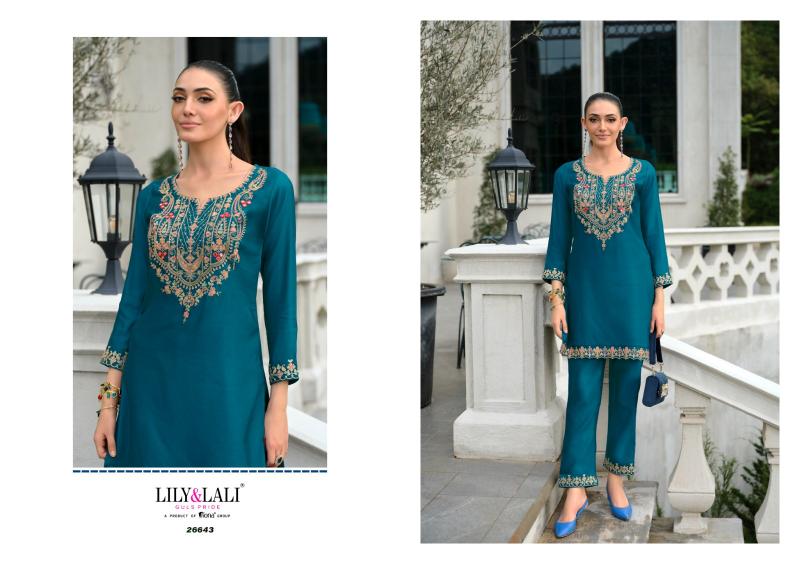 Lily & Lali Anora catalog silk co ord set wholesale 