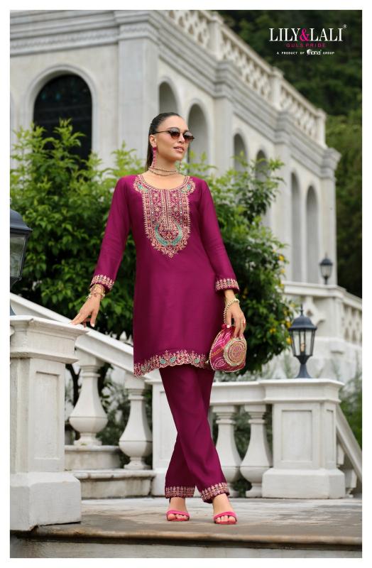 Lily & Lali Anora catalog silk co ord set wholesale 