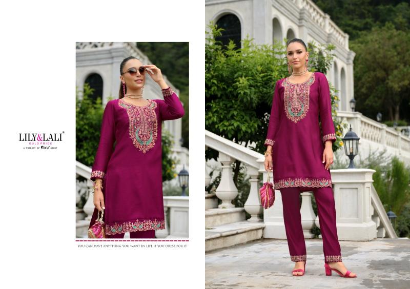 Lily & Lali Anora catalog silk co ord set wholesale 