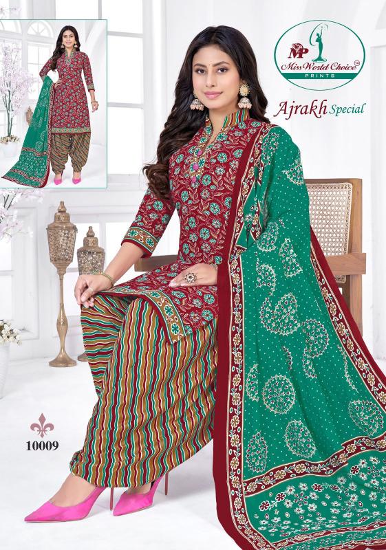 Miss World Ajrakh Special Vol-10 – Readymade Patiyala Dress - Wholesale Catalog