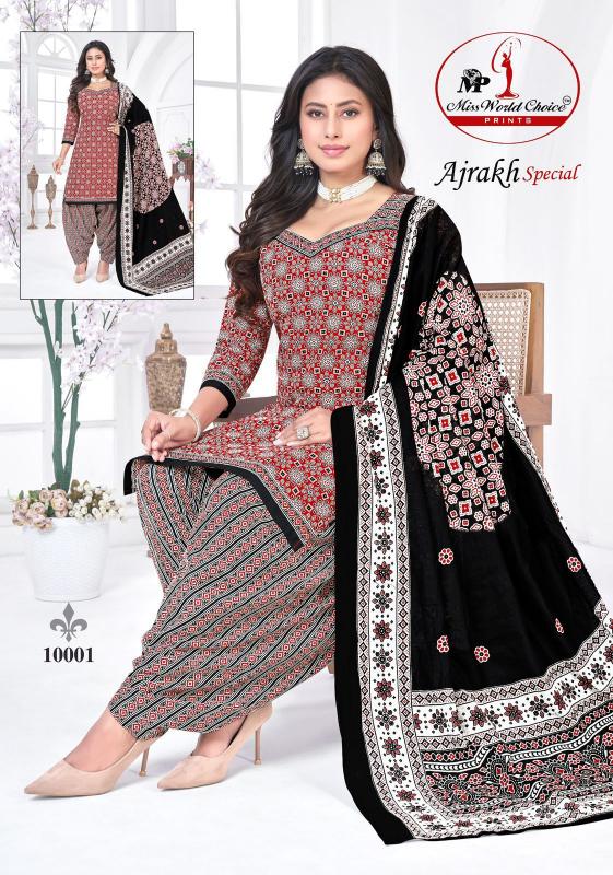 Miss World Ajrakh Special Vol-10 – Readymade Patiyala Dress - Wholesale Catalog