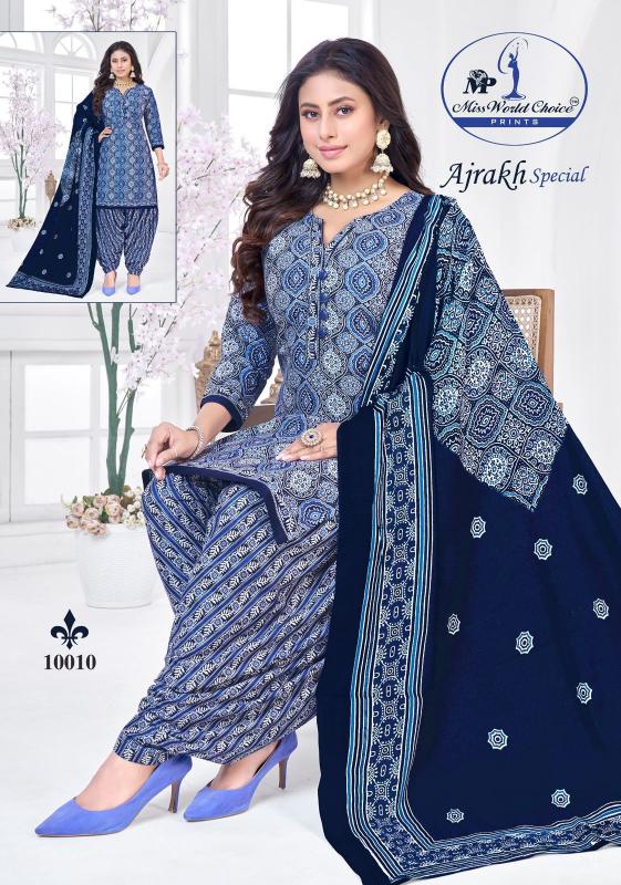 Miss World Ajrakh Special Vol-10 – Readymade Patiyala Dress - Wholesale Catalog
