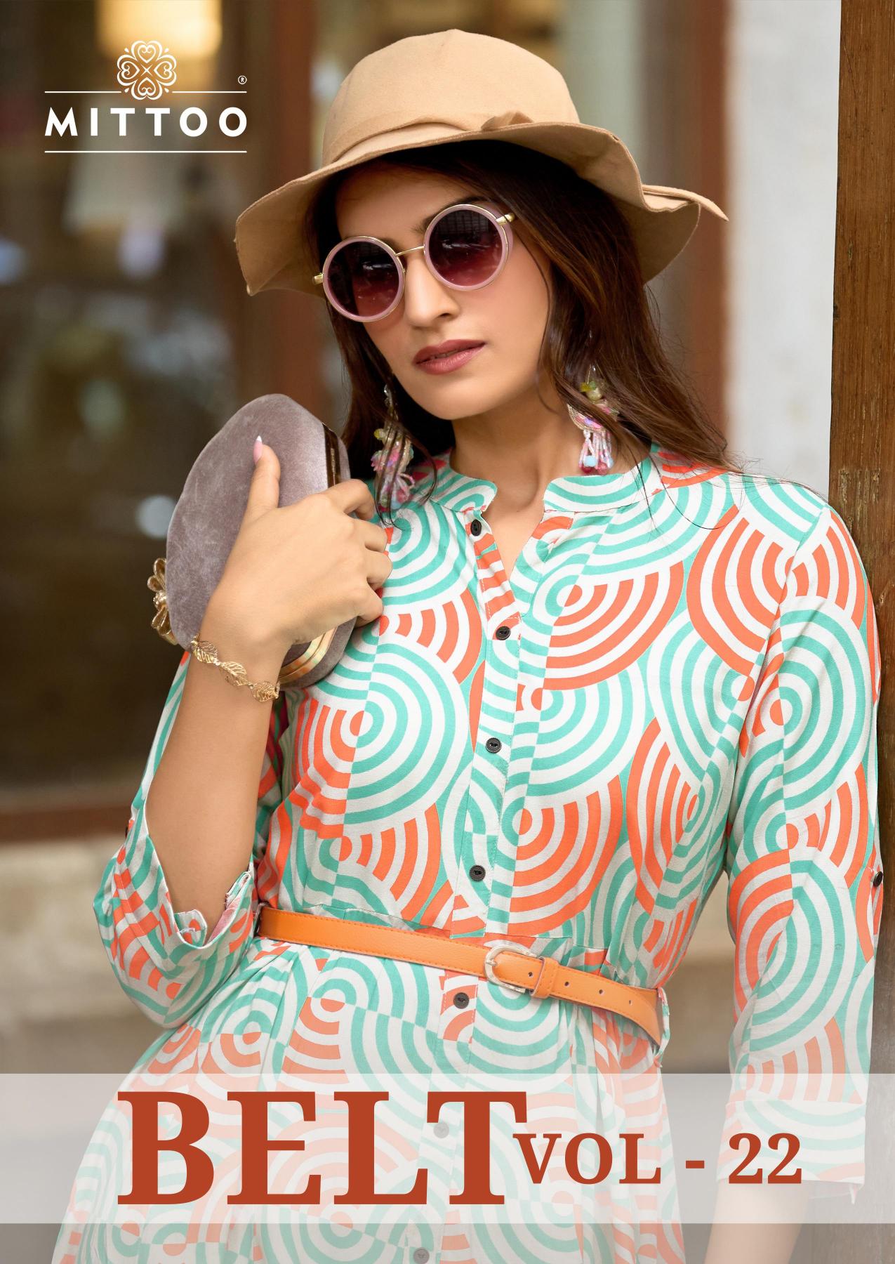 Mittoo Belt Vol 22 catalog Rayon western dress wholesaler