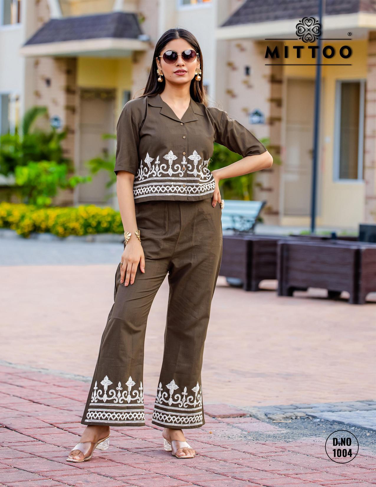 Mittoo Ruby catalog Cotton Slub co ord sets wholesale delhi