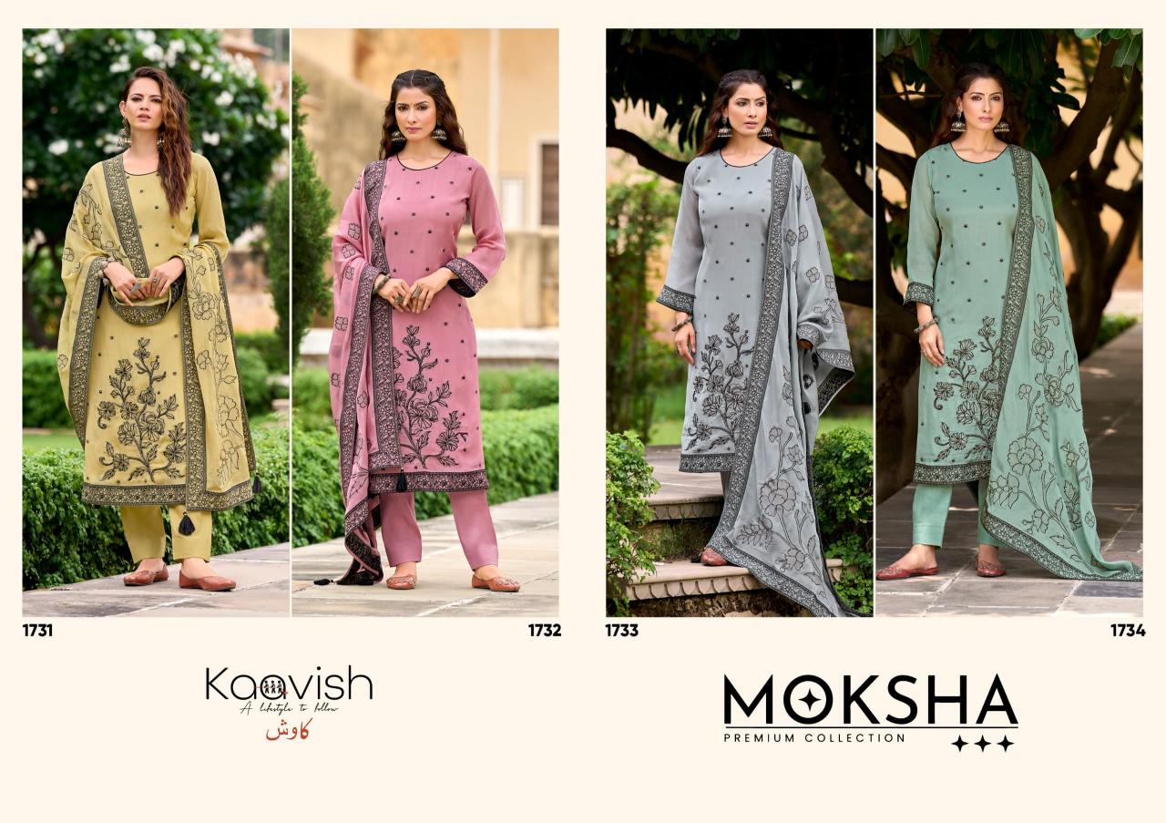 Moksha Kaavish catalog aari work salwar kameez wholesale