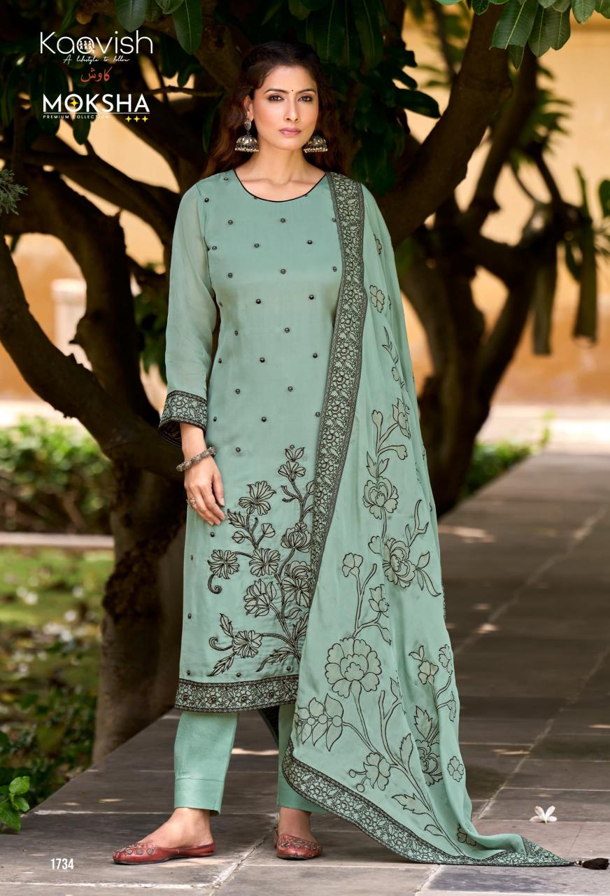 Moksha Kaavish catalog aari work salwar kameez wholesale