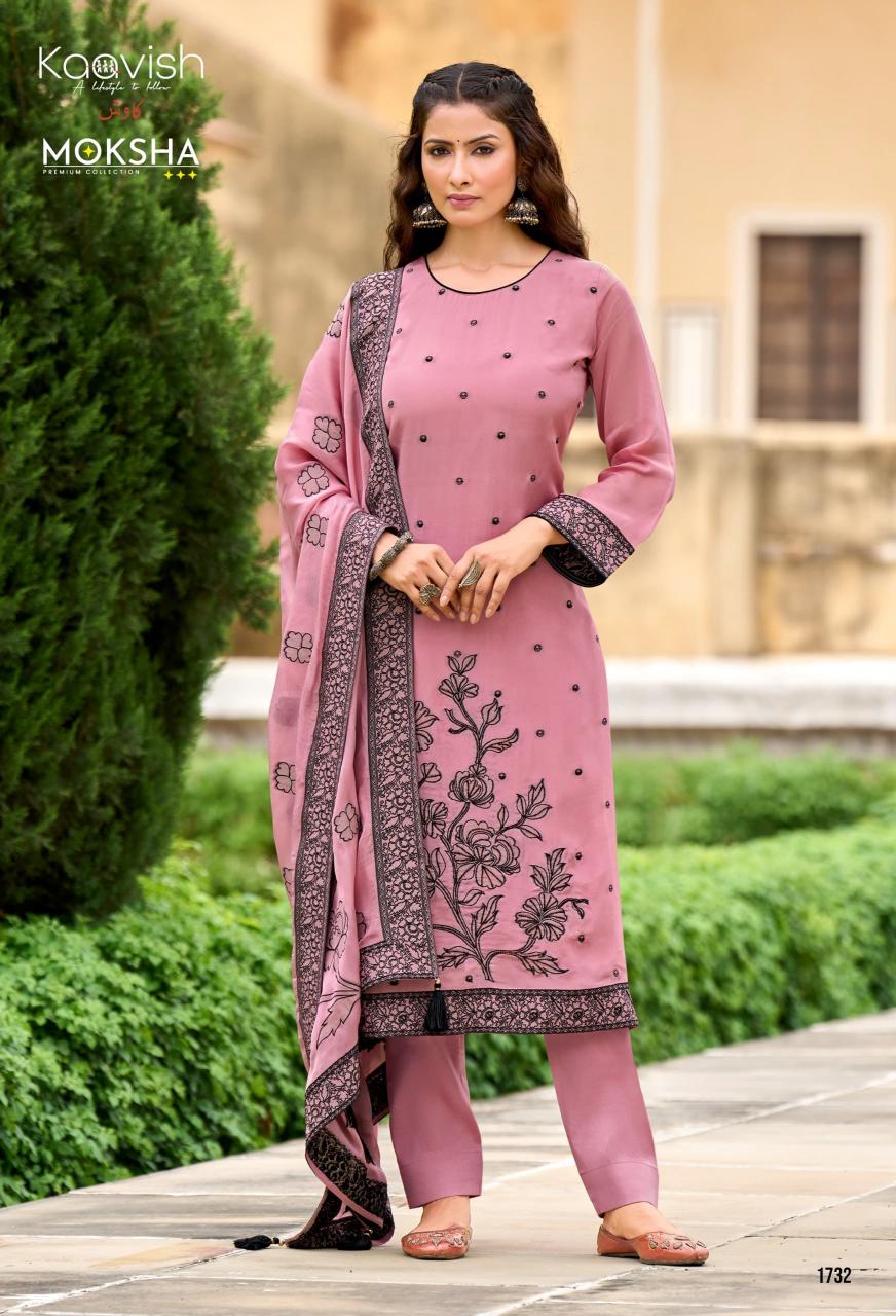 Moksha Kaavish catalog aari work salwar kameez wholesale