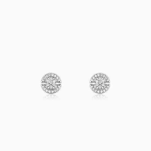 Nitya Silver Circular Earrings