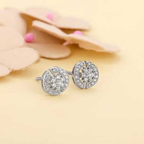Nitya Silver Circular Earrings