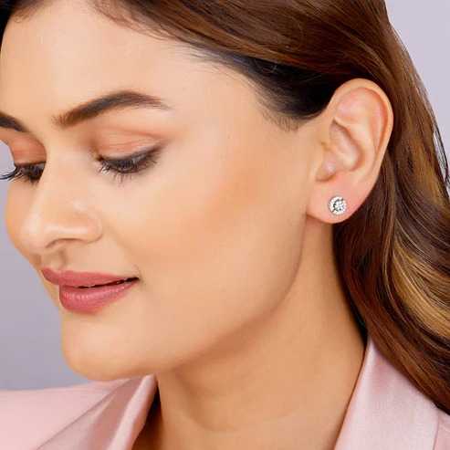 Nitya Silver Circular Earrings