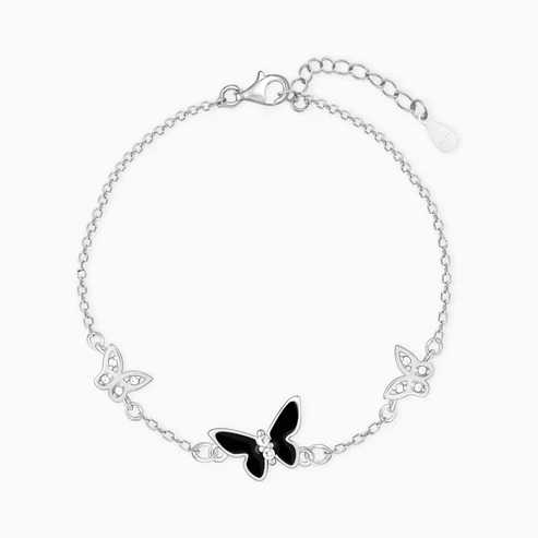 Nitya Silver Elegant Butterflies Bracelet
