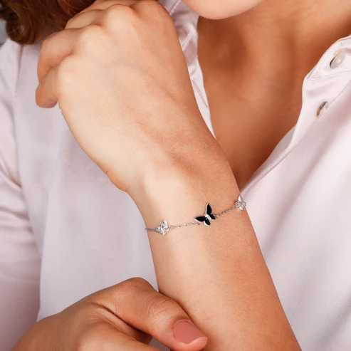Nitya Silver Elegant Butterflies Bracelet