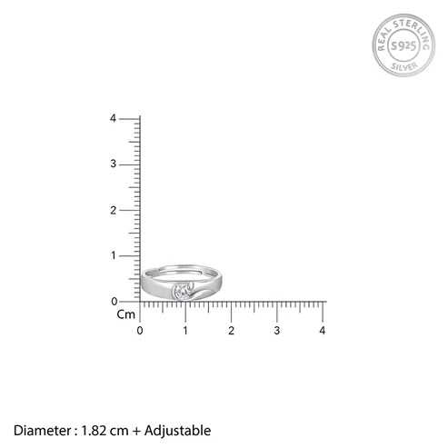 Nitya Silver Fibonacci Flow Ring For Him