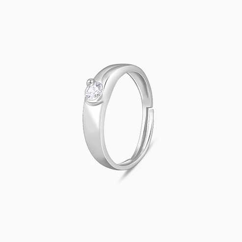 Nitya Silver Fibonacci Flow Ring For Him