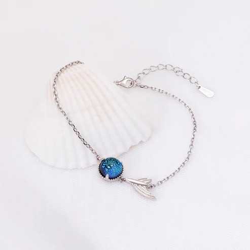 Nitya Silver Fin in Ocean Bracelet