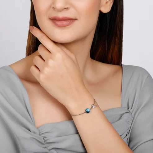 Nitya Silver Fin in Ocean Bracelet