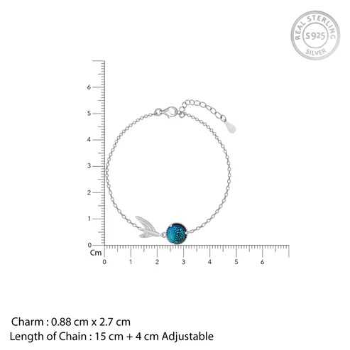 Nitya Silver Fin in Ocean Bracelet