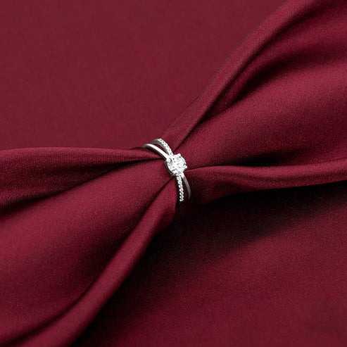 Nitya Silver Glittering Ring 
