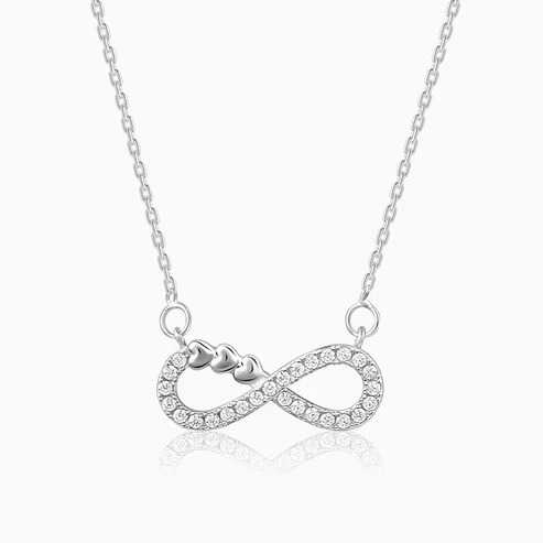 Nitya Silver Infinity Heart Necklace