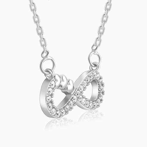 Nitya Silver Infinity Heart Necklace