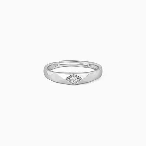 Nitya Silver Rugged Ring For Him