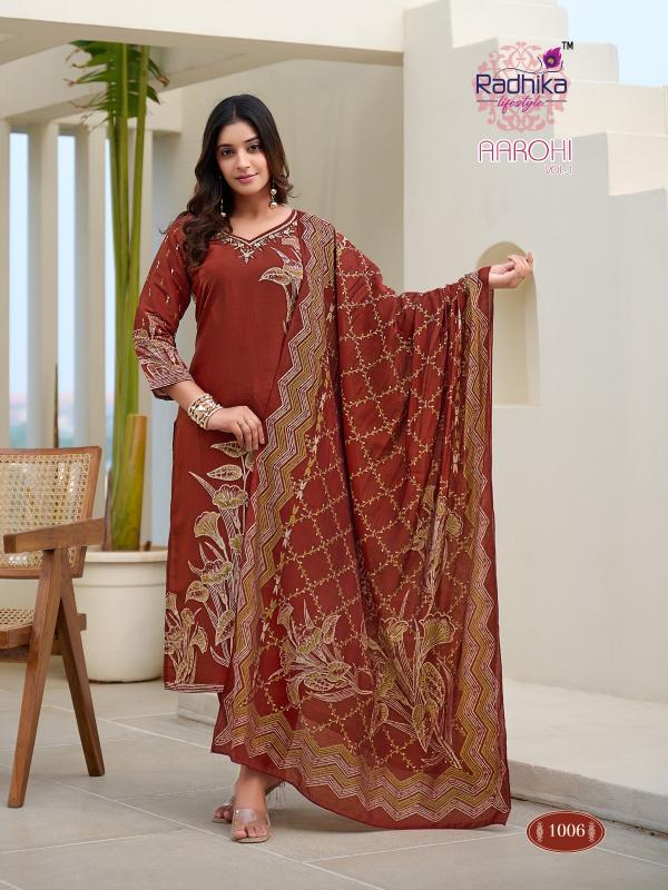 Radhika Lifestyle Aarohi vol 1 catalog top brand kurtis in india