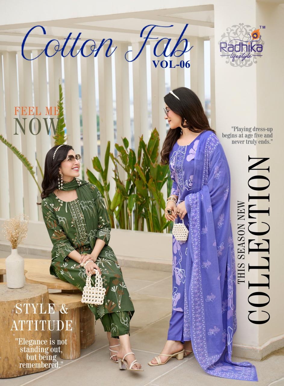 Radhika Lifestyle Cotton Fab Vol 6 catalog sangria kurtis online india