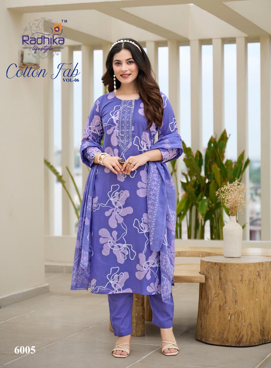 Radhika Lifestyle Cotton Fab Vol 6 catalog sangria kurtis online india