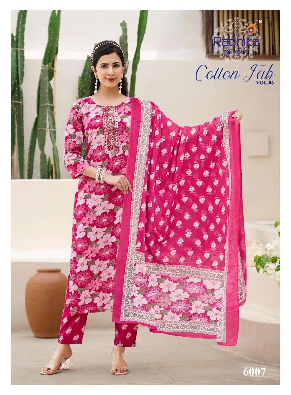 Radhika Lifestyle Cotton Fab Vol 6 catalog sangria kurtis online india