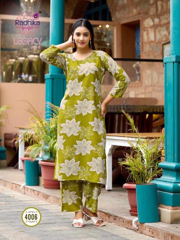 Radhika Lifestyle Legacy vol 4 catalog western cord sets for women