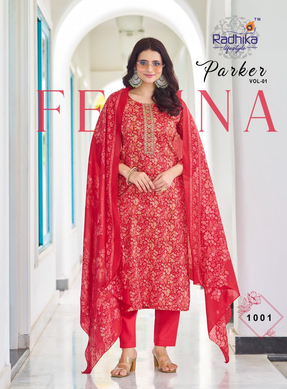 Radhika Lifestyle Parker Vol 1 catalog kurti manufacturer in india