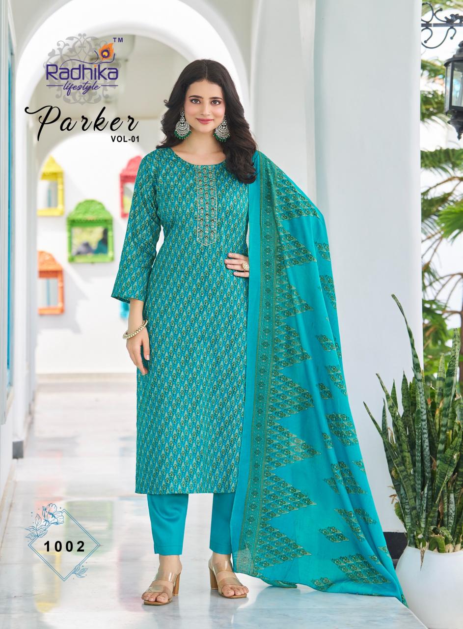 Radhika Lifestyle Parker Vol 1 catalog kurti manufacturer in india