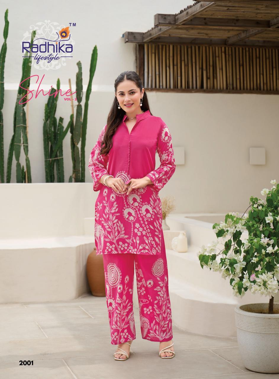 Radhika Lifestyle Shine Vol 2 catalog modest co ord sets for women