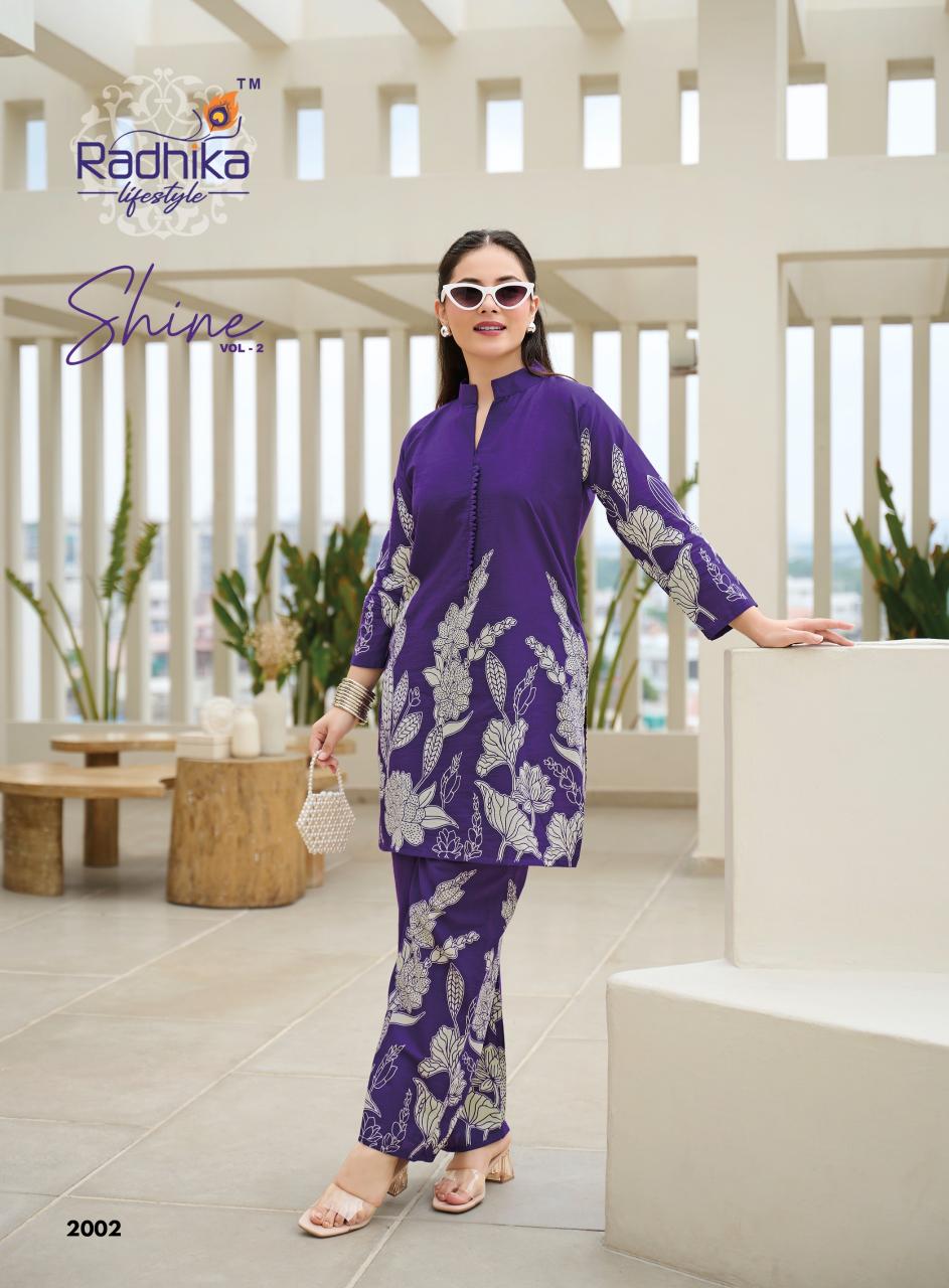 Radhika Lifestyle Shine Vol 2 catalog modest co ord sets for women