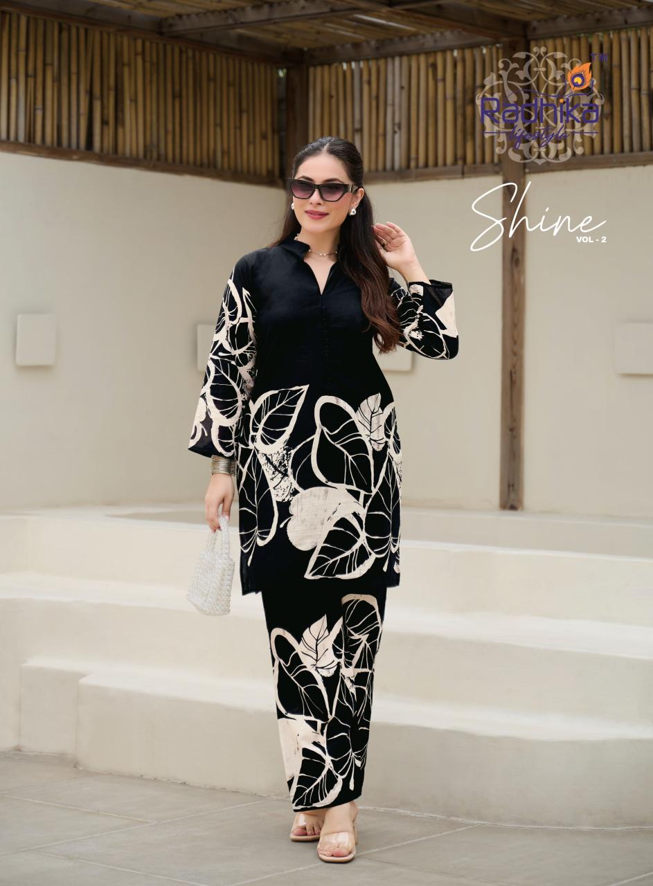 Radhika Lifestyle Shine Vol 2 catalog modest co ord sets for women