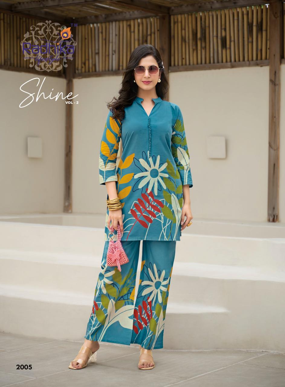 Radhika Lifestyle Shine Vol 2 catalog modest co ord sets for women