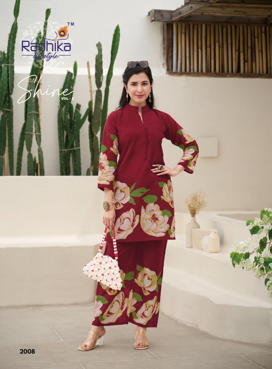 Radhika Lifestyle Shine Vol 2 catalog modest co ord sets for women