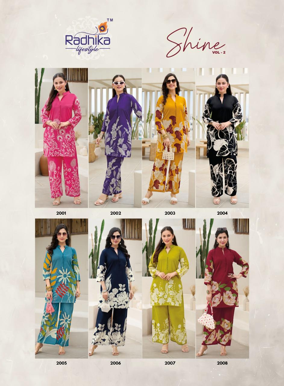 Radhika Lifestyle Shine Vol 2 catalog modest co ord sets for women