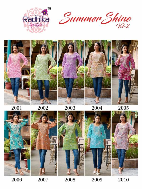 Radhika Lifestyle Summer Shine vol 2 catalog indian kurti tops online canada
