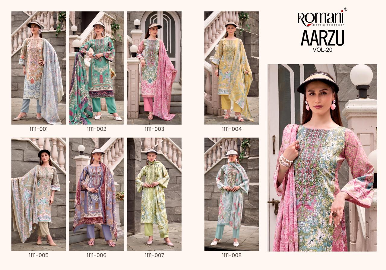 Romani Aarzu Vol 20 Catalog dress material wholesale