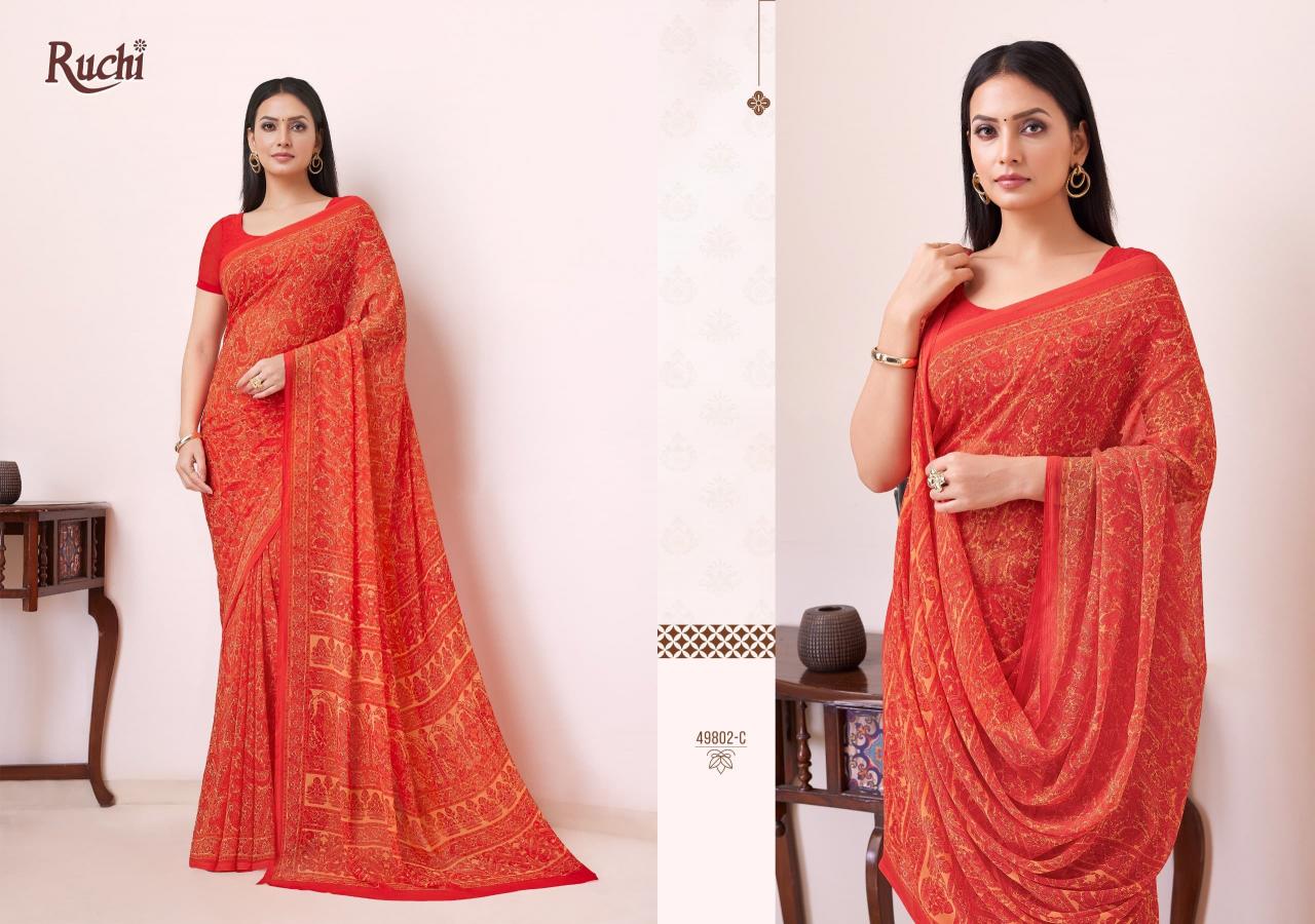 Ruchi Ragaa Georgette 19 catalog fabdeal sarees surat gujarat