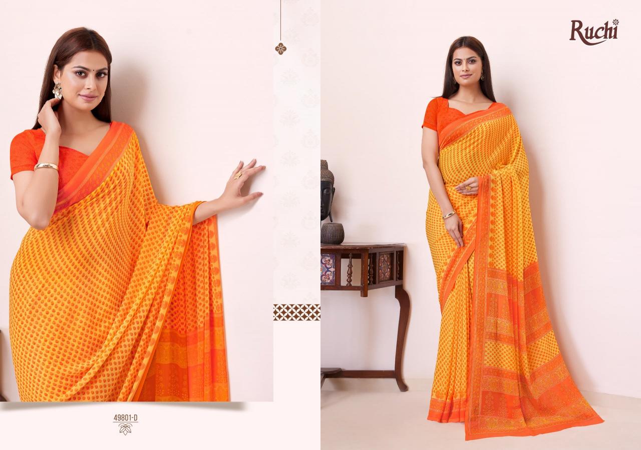 Ruchi Ragaa Georgette 19 catalog fabdeal sarees surat gujarat
