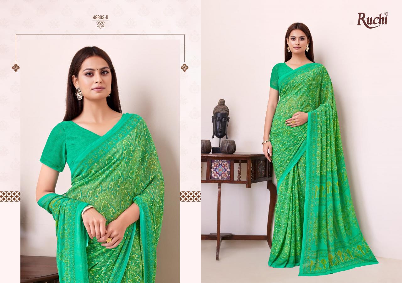 Ruchi Ragaa Georgette 19 catalog fabdeal sarees surat gujarat