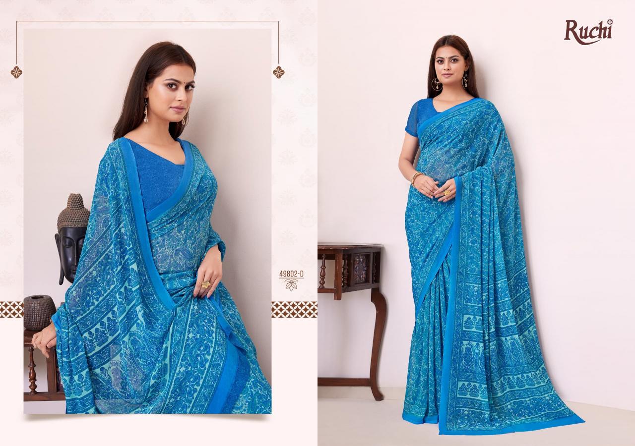 Ruchi Ragaa Georgette 19 catalog fabdeal sarees surat gujarat
