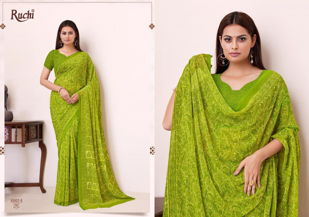 Ruchi Ragaa Georgette 19 catalog fabdeal sarees surat gujarat