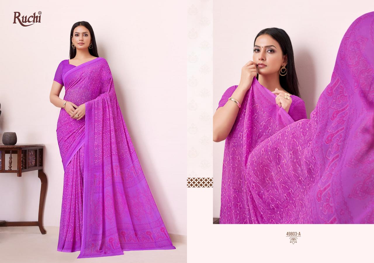Ruchi Ragaa Georgette 19 catalog fabdeal sarees surat gujarat