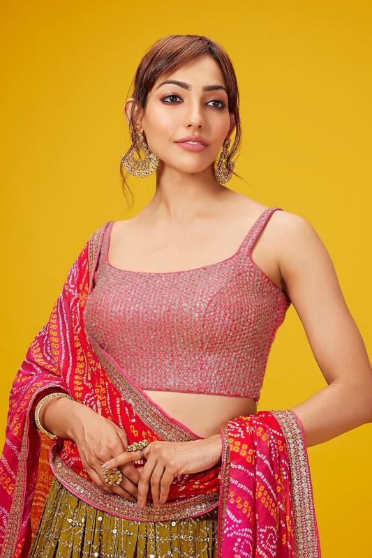 Sabella 5076 Olive catalog trending lehengas online india